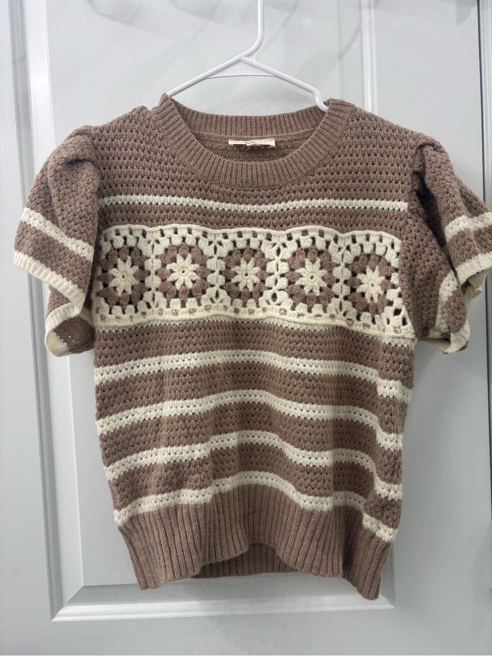 Entro Short Sleeve Sweater Crochet
